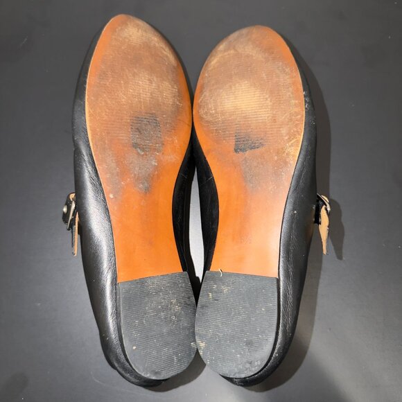 Madewell Remy Mary Jane Flats Black Leather Buckle Strap Shoes Size 8.5 - Picture 6 of 8